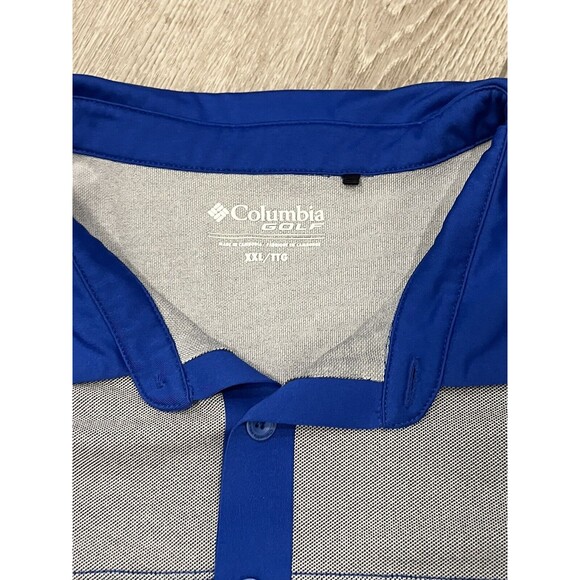 Torrey Pines San Diego Columbia Golf Polo Shirt Preppy Mens 2XL Casual Blue - Picture 3 of 7